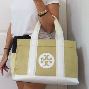 tory burch raffia straw tote
